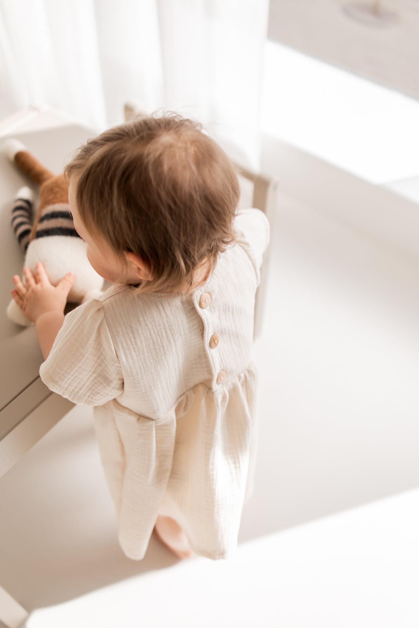 Musselin Kleid mit Holzknöpfen – luftig, leicht - einfach zauberhaft