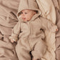 Wollwalkoverall Walkoverall in Beige mit verschiedenen Innenstoffen.
