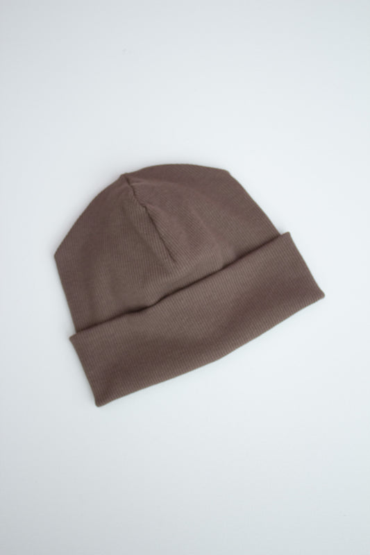 Beanie Labelbeanie Ripjerseybeanie braun