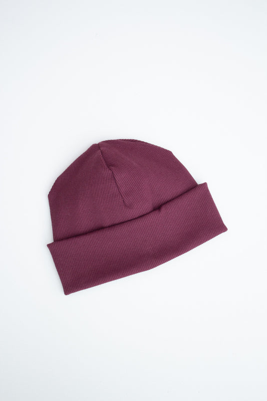 Beanie Labelbeanie Ripjerseybeanie bordeaux