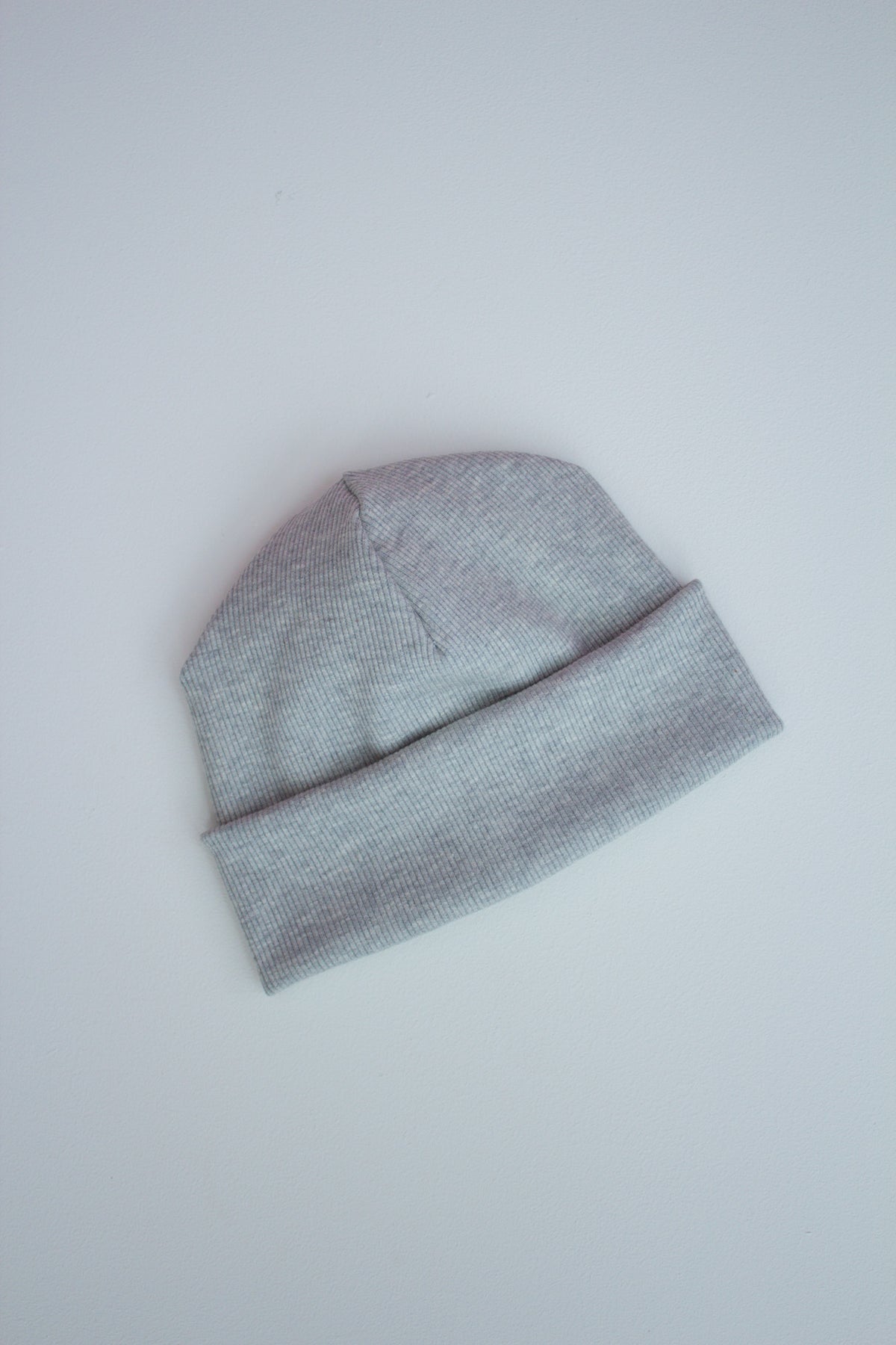 Beanie Labelbeanie Ripjerseybeanie grau meliert