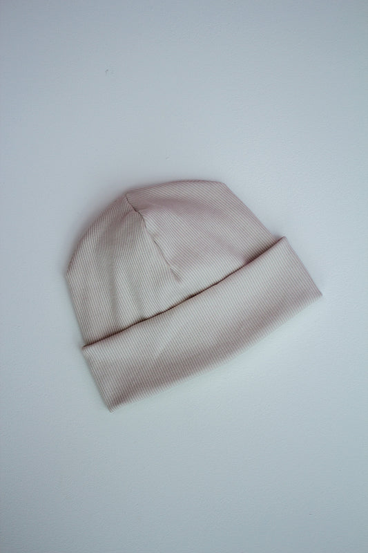 Beanie Labelbeanie Ripjerseybeanie creme