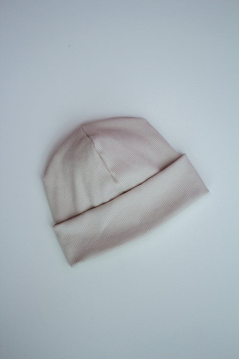 Beanie Labelbeanie Ripjerseybeanie creme