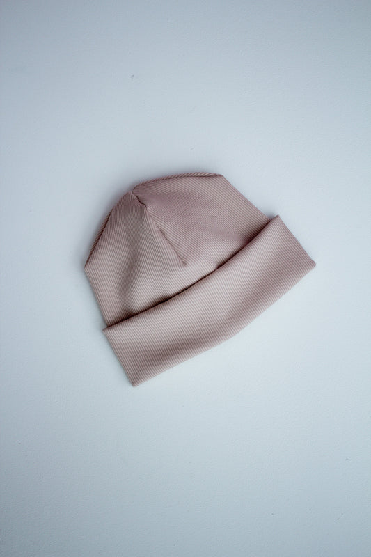 Beanie Labelbeanie Ripjerseybeanie beige