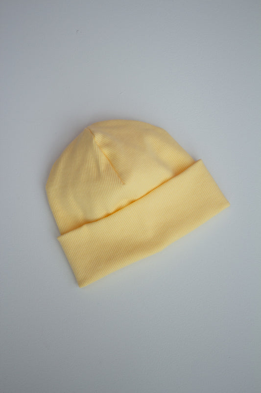 Beanie Labelbeanie Ripjerseybeanie butterlemon