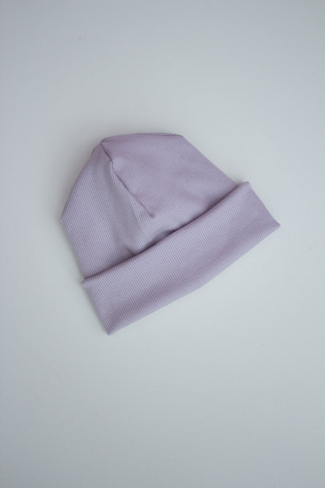 Beanie Labelbeanie Ripjerseybeanie flieder