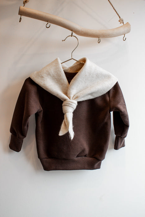 Dreieckstuch Creme aus 100 % Cashmere für kleine Trendsetter