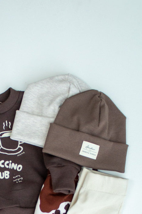 Beanie Labelbeanie beige oder braun | Annikora X Jessica Scholz