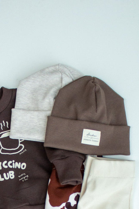 Beanie Labelbeanie beige oder braun | Annikora X Jessica Scholz