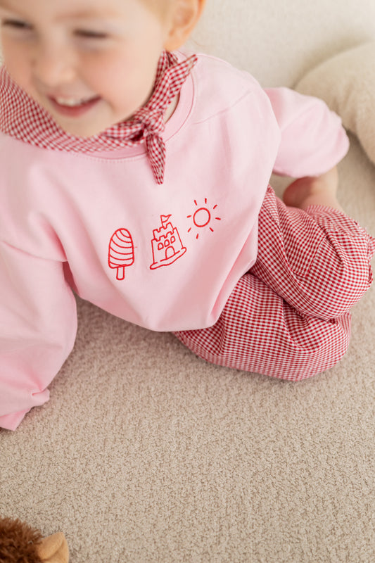 Halstuch, Knotentuch rot/kariert | LITTLE SUMMER CLUB | Annikora x Jessica Scholz