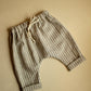 Lange gestreifte Hose aus Leinen