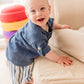 Lockere gestreifte Hose aus Sommersweat