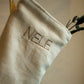 Personalisierter Nikolausstiefel Nikolausstrumpf schlicht und neutral in beige/natur