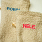 Hübscher personalisierter Nikolausstiefel aus Boucle