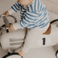 Blau gestreifter Sweater – Schlicht, Modern und Gemütlich